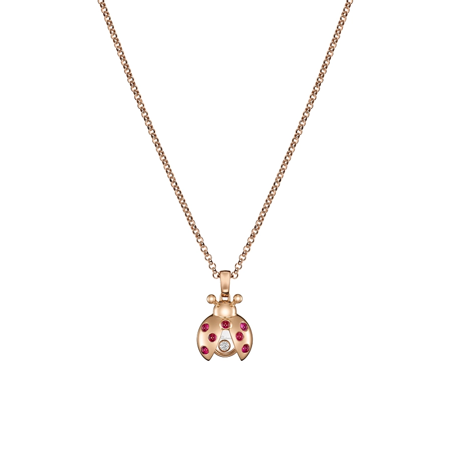 萧邦 Happy Diamonds Ladybird 79A186-5001 黄金吊坠