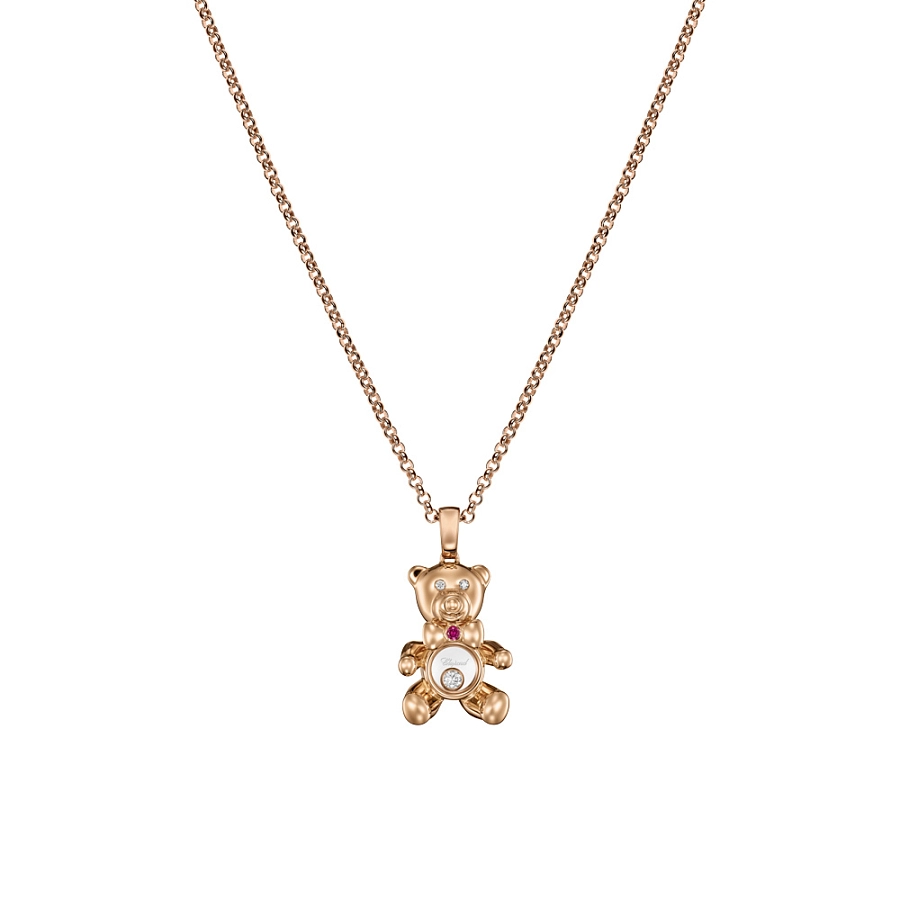 萧邦 Happy Diamonds Teddy Bear 79A188-5001 黄金吊坠