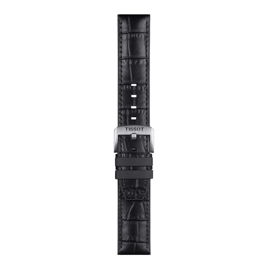 Tissot 黑色橡胶皮革表带 22 毫米 T852.046.761