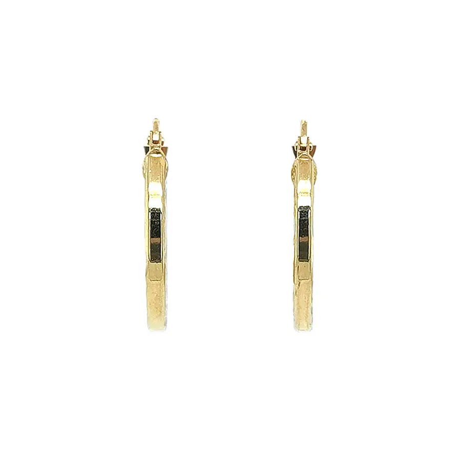 优雅黄金圈式耳环