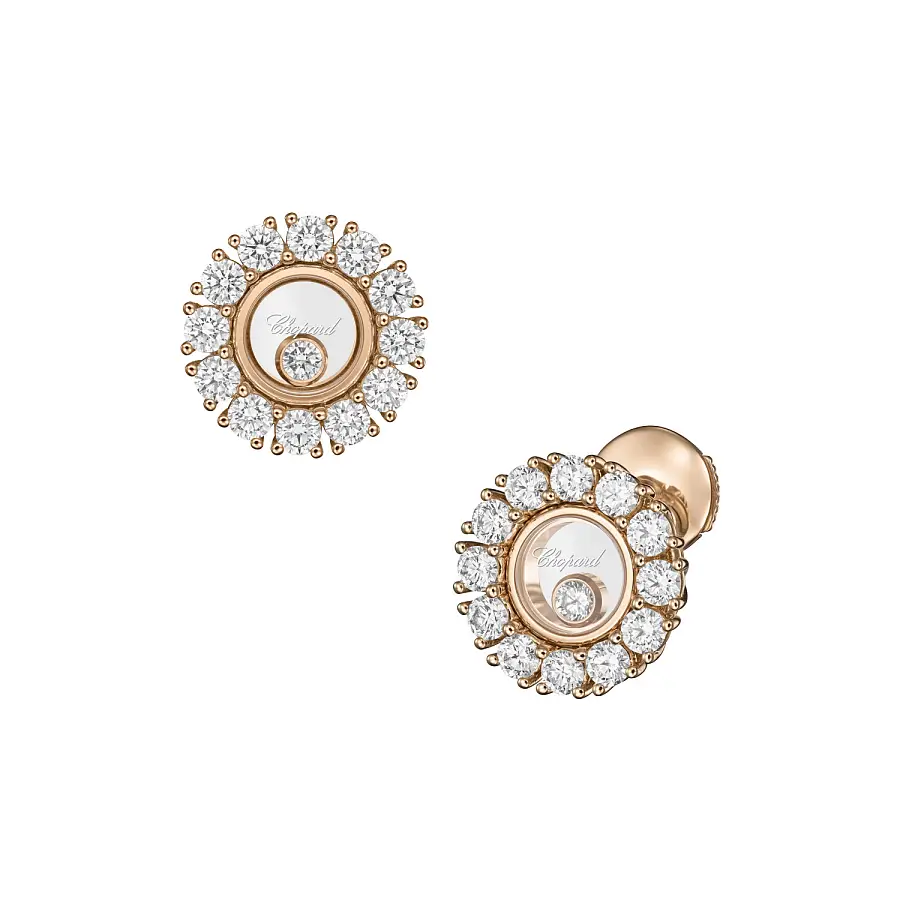 萧邦 Happy Hearts 83A609-5001 黄金耳环