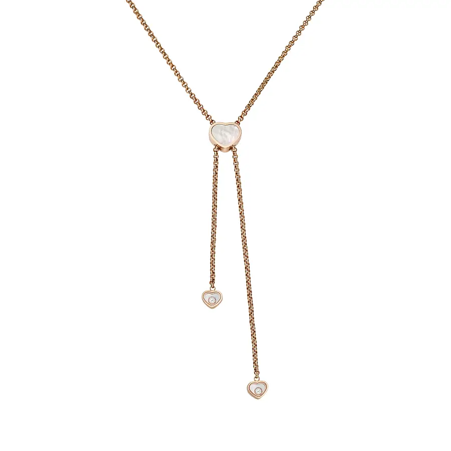 萧邦 Chopard Happy Hearts 18K 黄金项链 81A148-5301