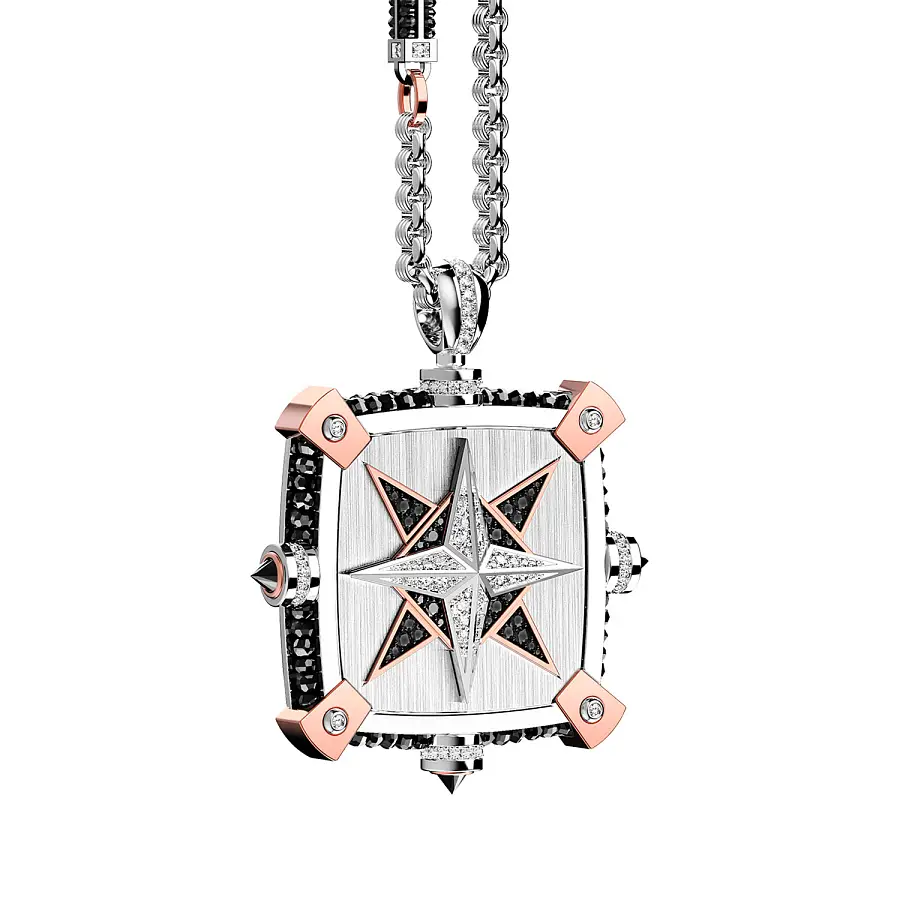 Zancan Black Magic Magnum EC537BR-60 黄金项链