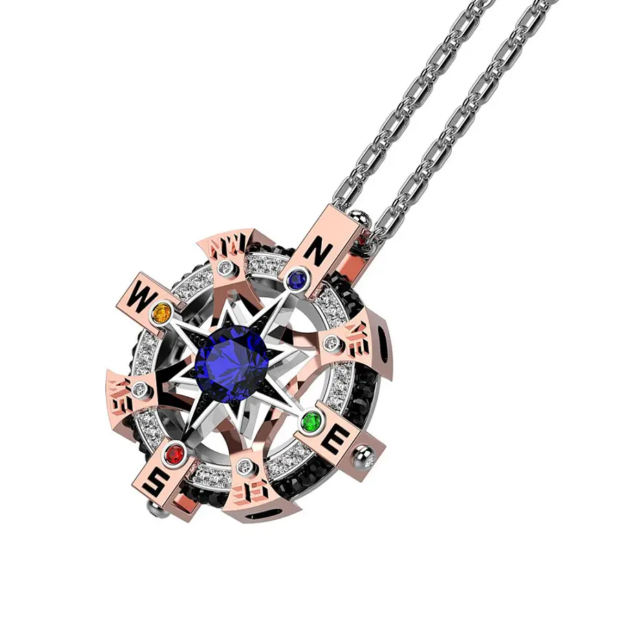 黄金吊坠 Zancan Black Magic Magnum EC613BR