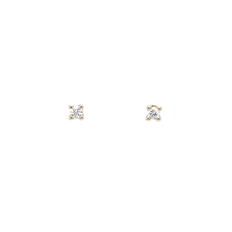 镶钻金耳环