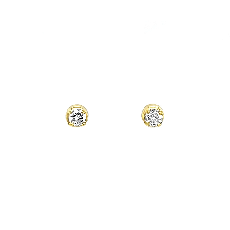 镶钻金耳环