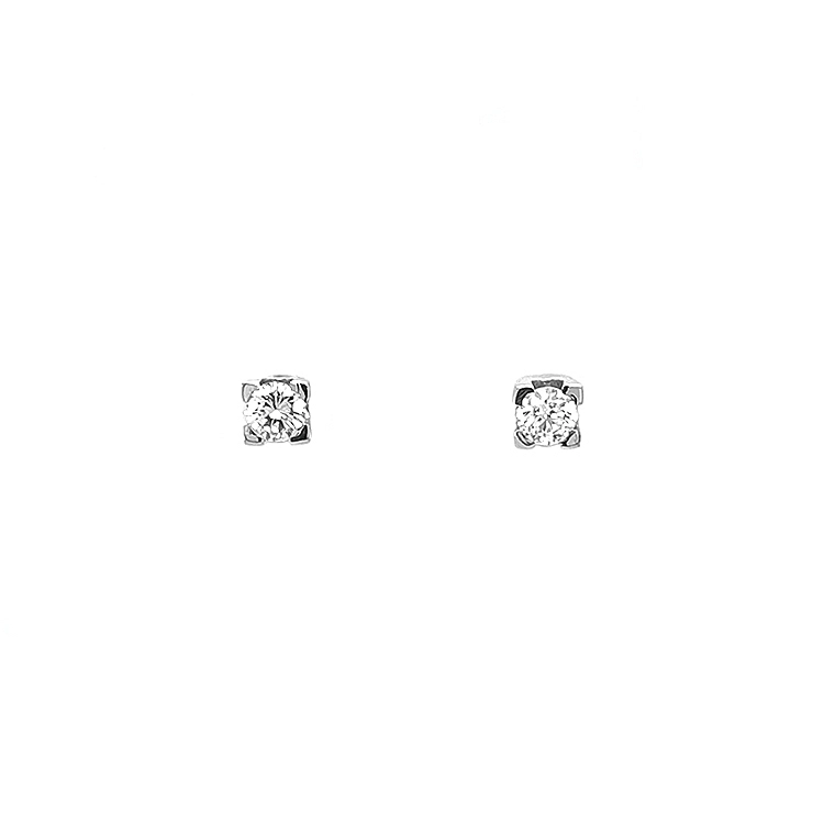 镶钻金耳环