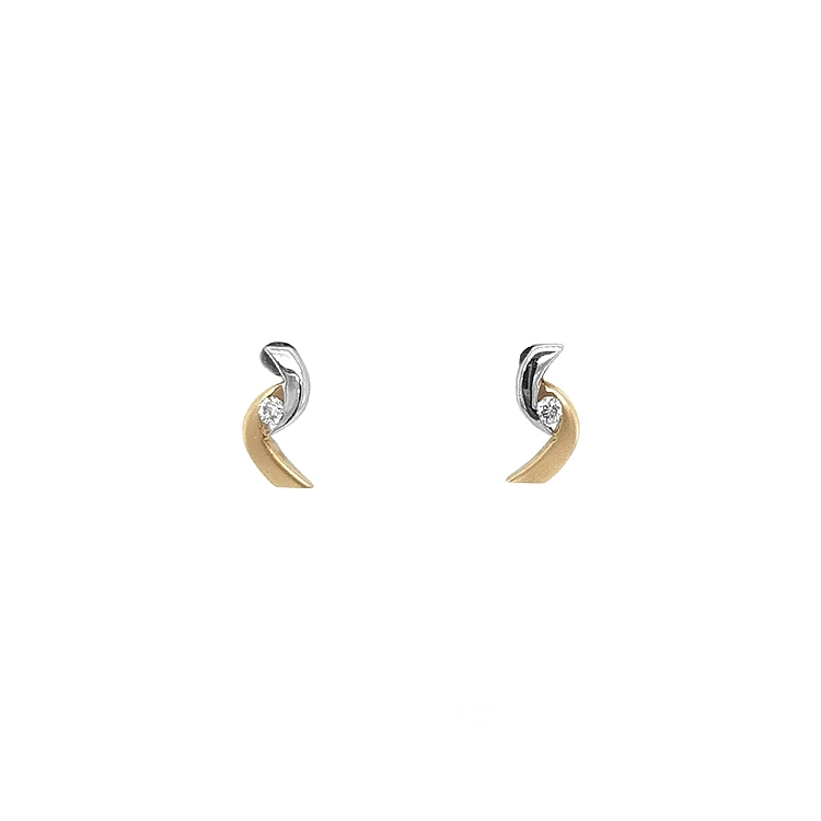 镶钻金耳环