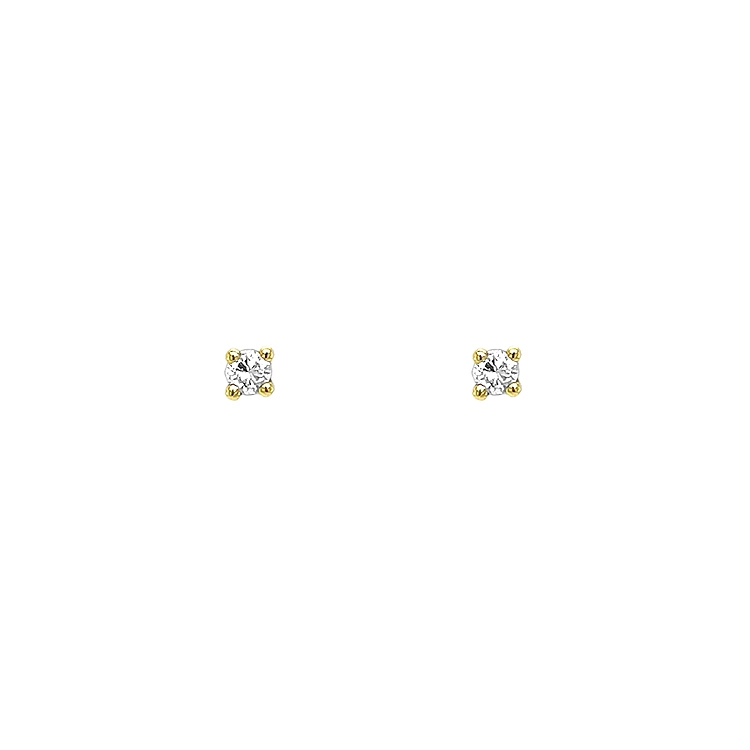 镶钻金耳环