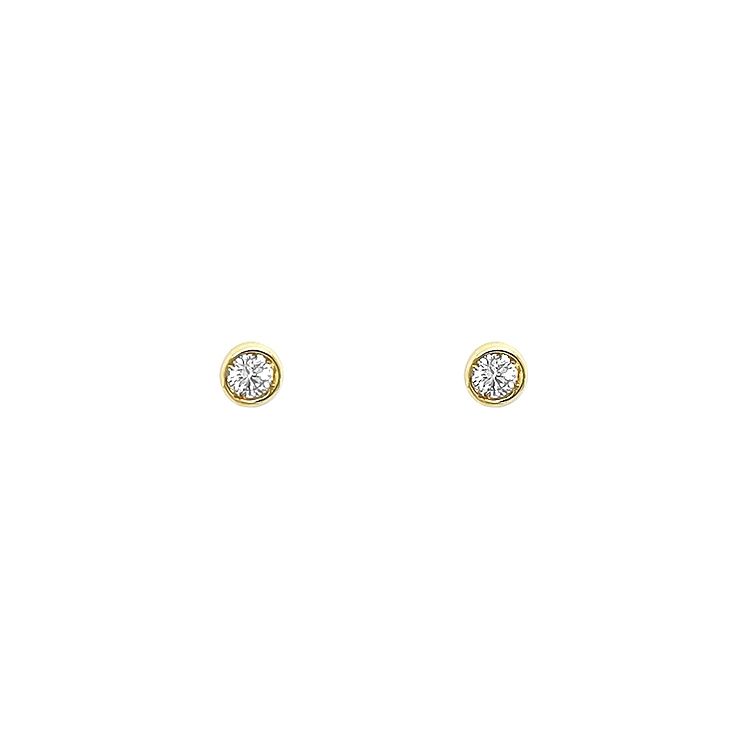 镶钻金耳环