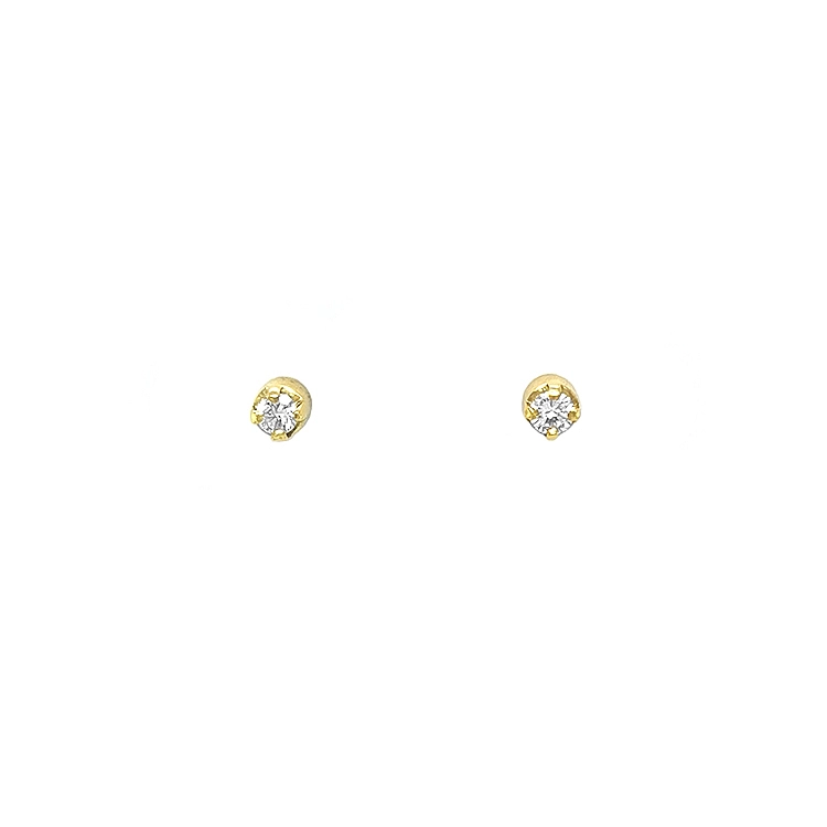 镶钻金耳环
