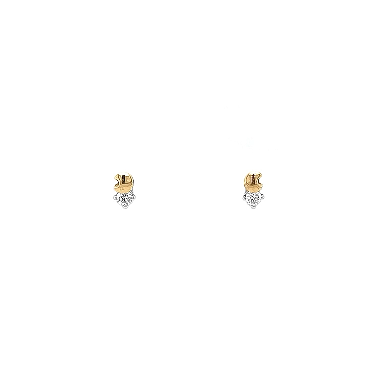 镶钻金耳环