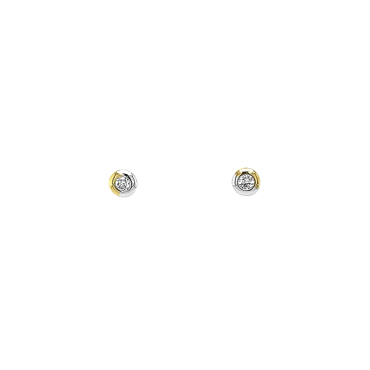 镶钻金耳环