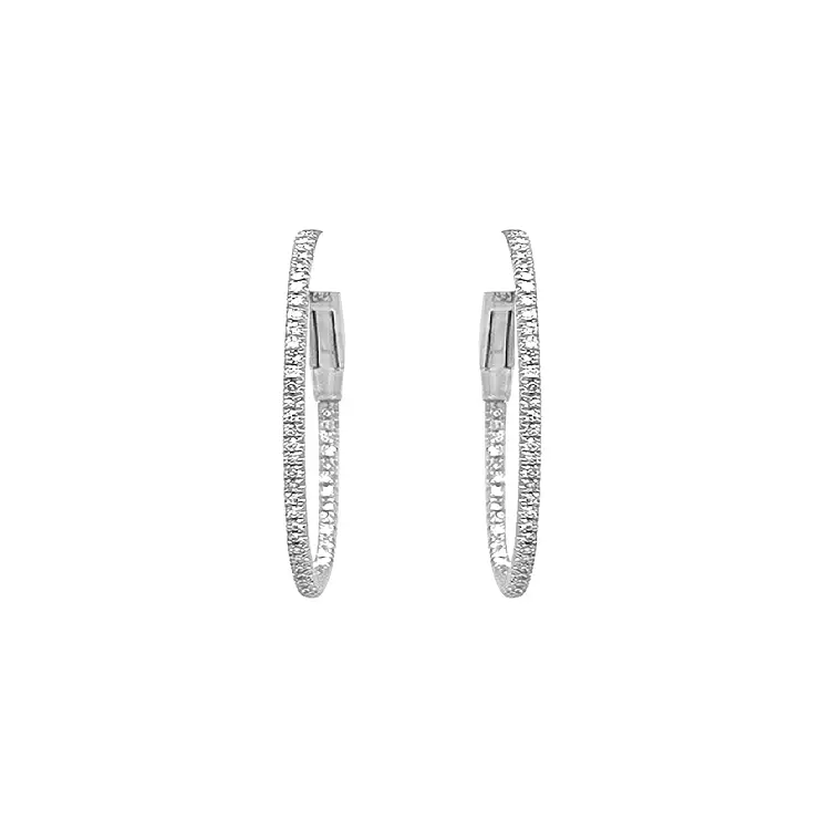 镶钻金色圆形耳环