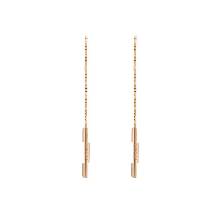 Gucci Link to Love 黄金耳环 YBD66211500200U