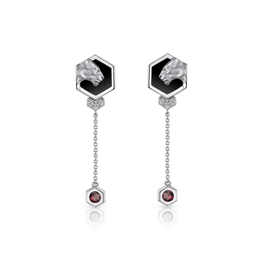 Carrera y Carrera Hexagon 黄金耳环