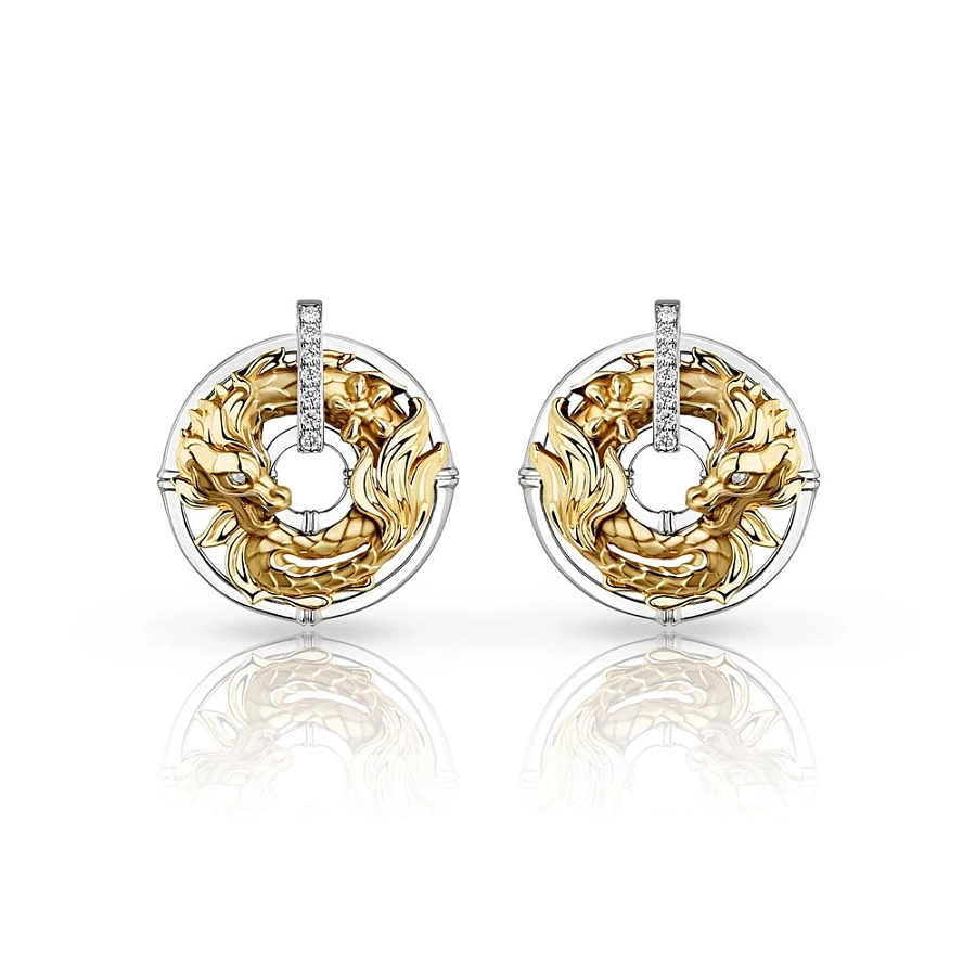 Carrera y Carrera New Shanghai 迷你金耳环