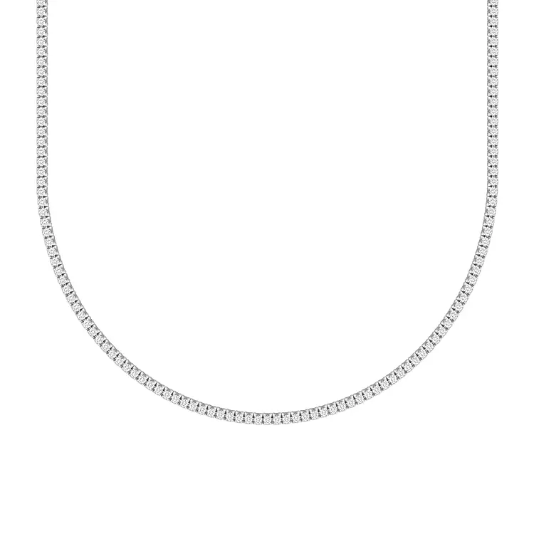 镶钻网球金项链