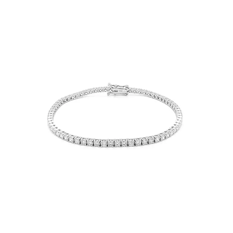 镶钻金质网球手链