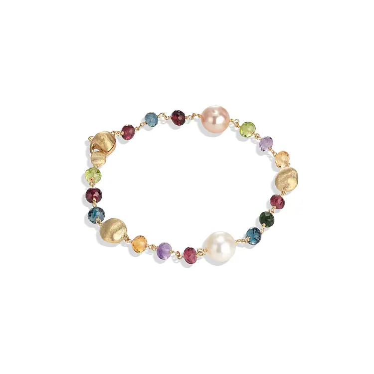 Marco Bicego 非洲镶珍珠和半宝石金手镯