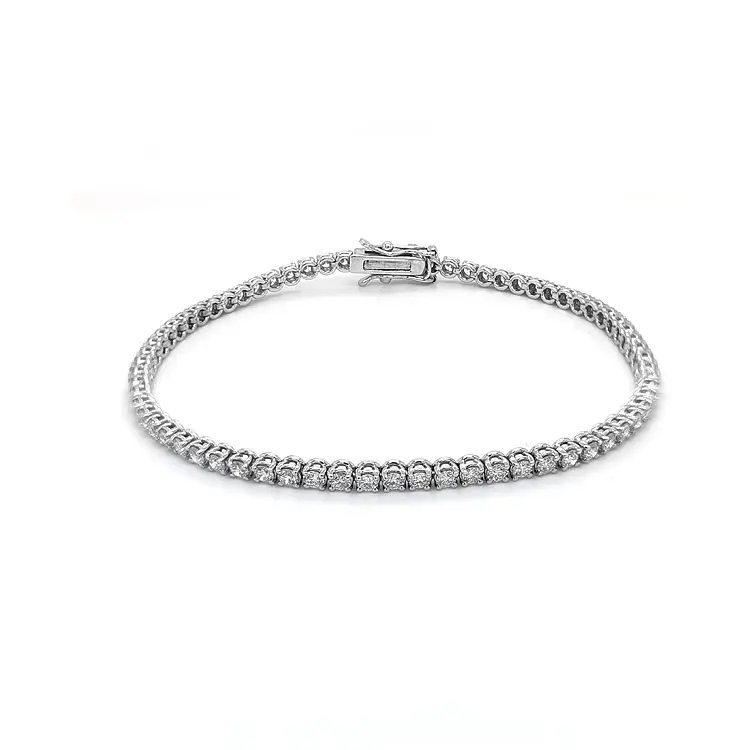 镶钻金质网球手链