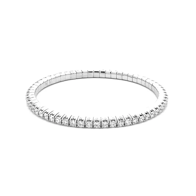 镶钻金质网球手链