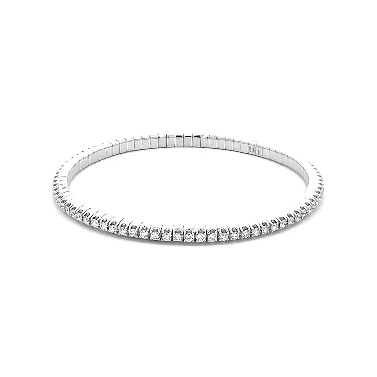 镶钻金质网球手链