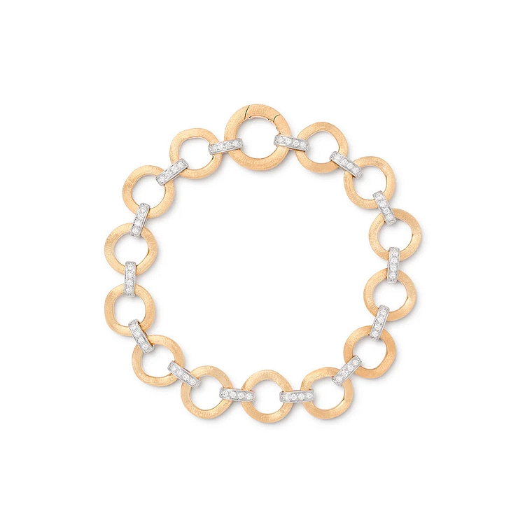 金色 Marco Bicego Jaipur 链节手镯 BB2660 B YW