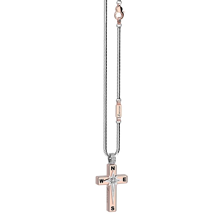 黄金吊坠十字架 Zancan Couture First EC512RB