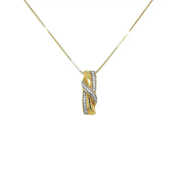 镶钻黄金吊坠