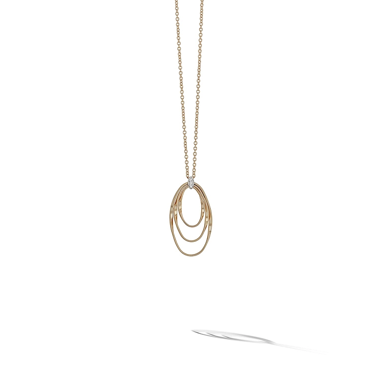 Marco Bicego Marrakech Onde 镶钻黄金吊坠