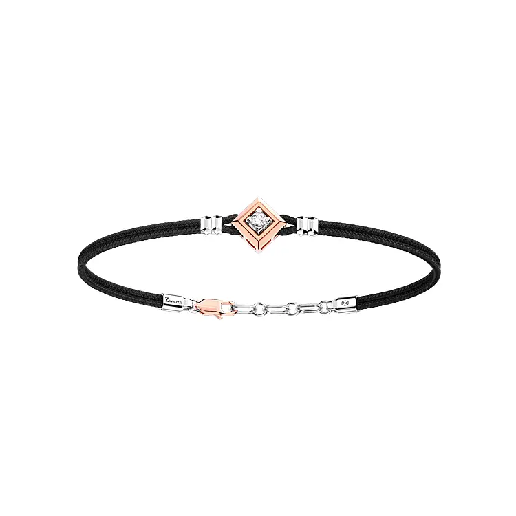 Zancan 镶钻男士金手镯