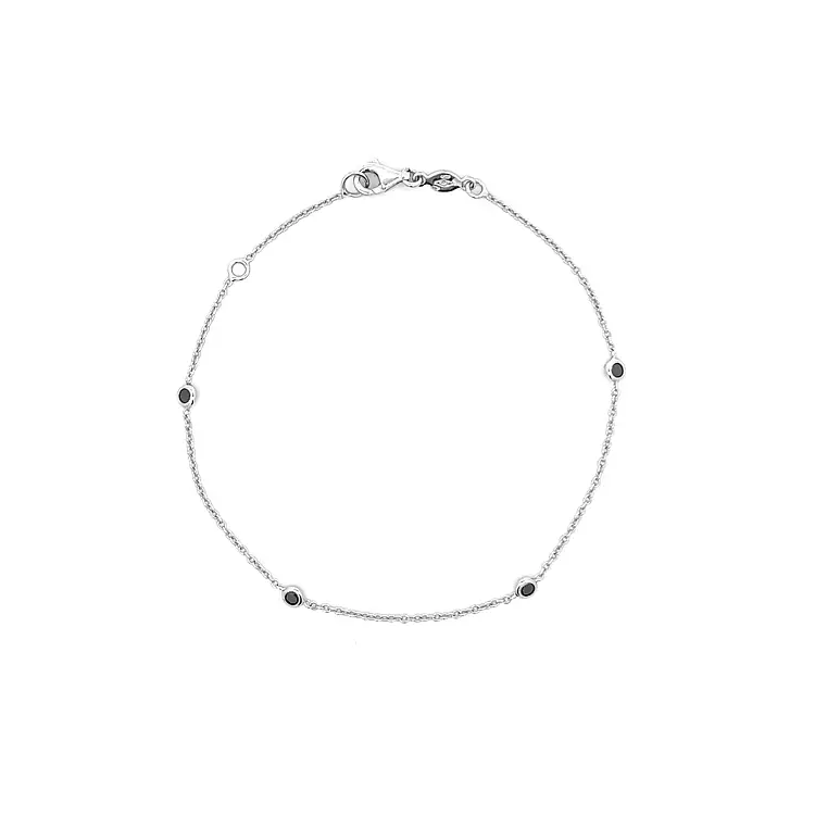 镶黑色宝石的金手镯