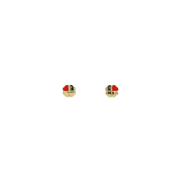金色 Pecek Quatrefoil 耳环