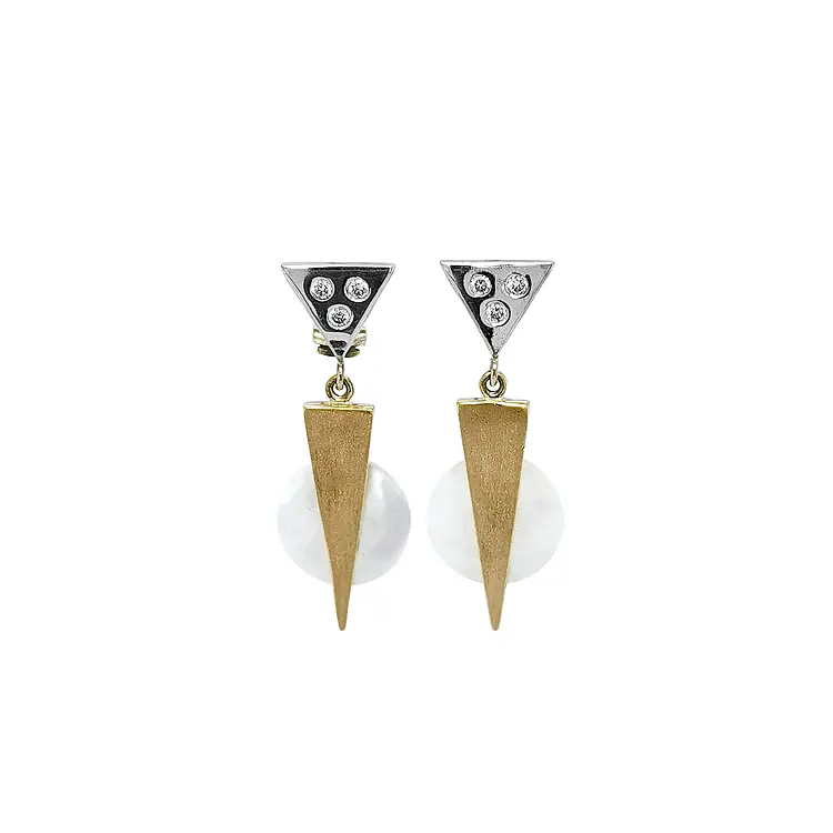 金色珍珠组合耳环