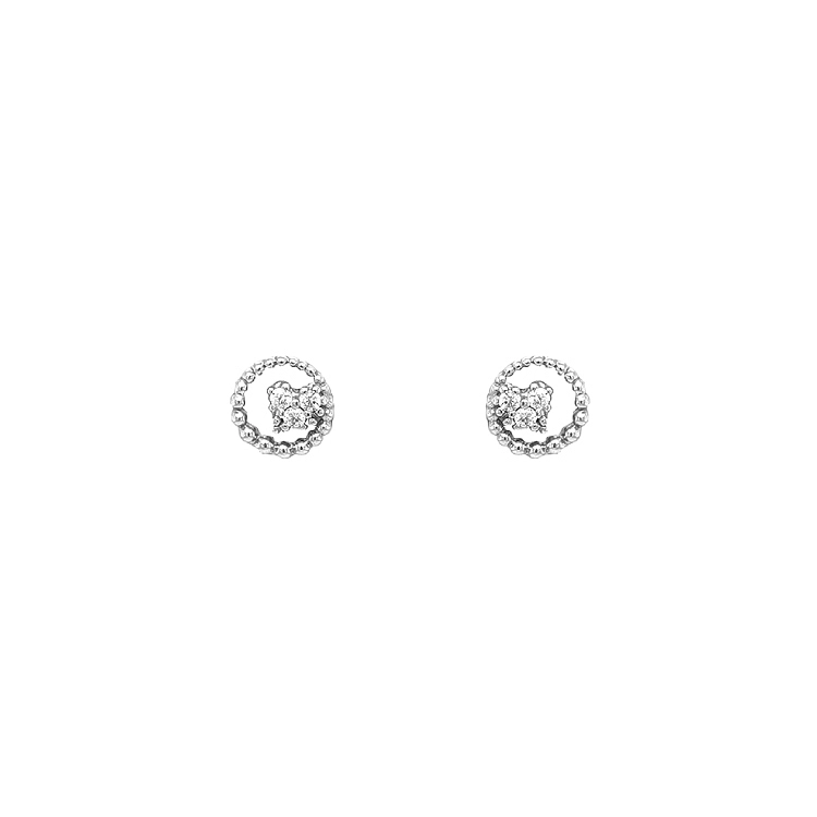 锆石金耳环