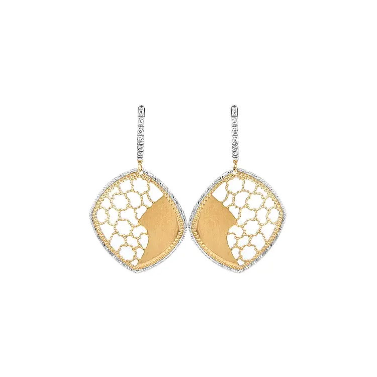 锆石黄金吊坠耳环