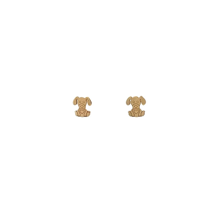 金色 Peck 耳环 Dog