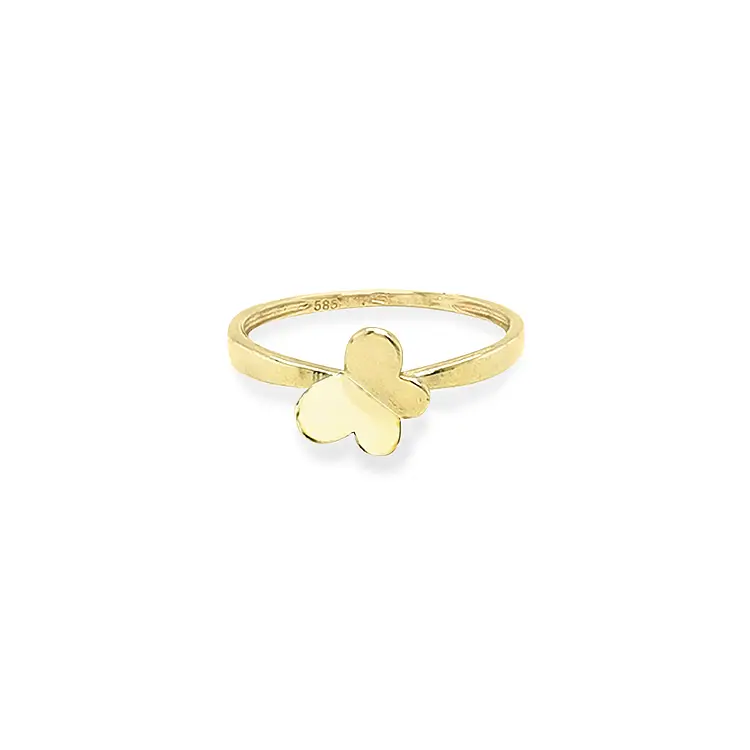 蝴蝶形状的金戒指