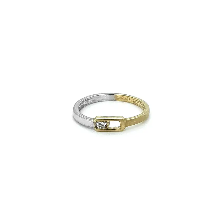 组合金镶锆石戒指