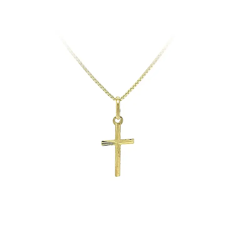 黄金十字架吊坠