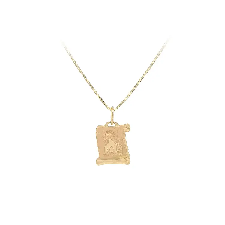 圣母标志黄金吊坠