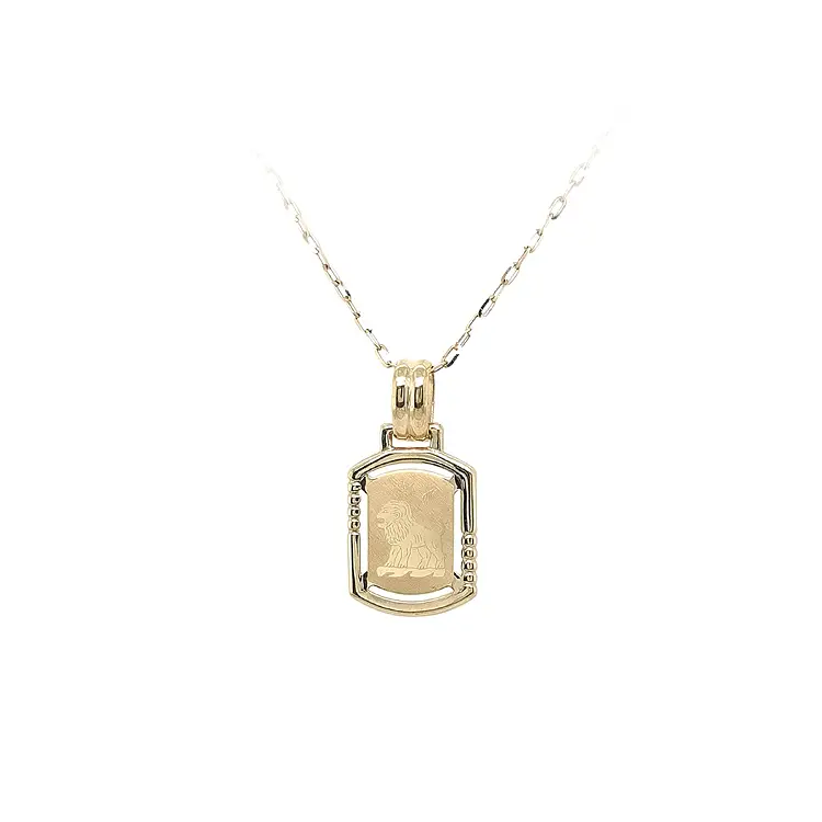狮子星座黄金吊坠