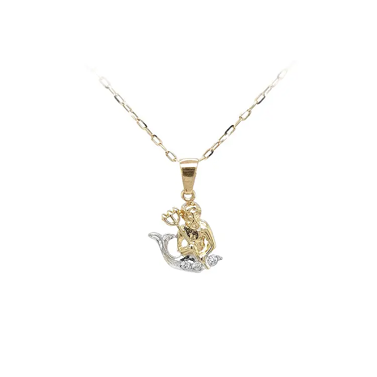 水瓶座黄金吊坠