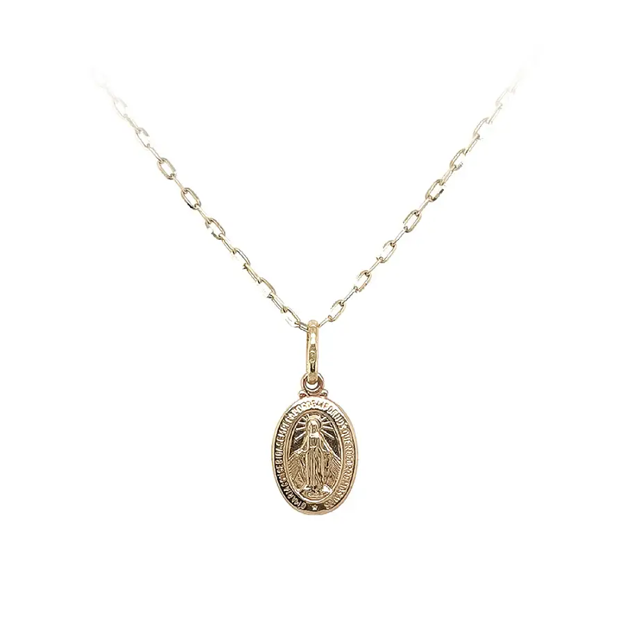 圣母玛利亚黄金吊坠