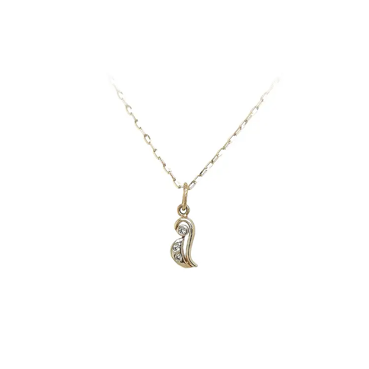 锆石黄金吊坠