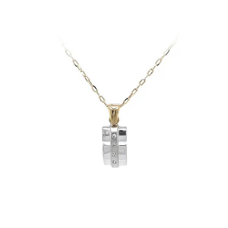 锆石组合金吊坠