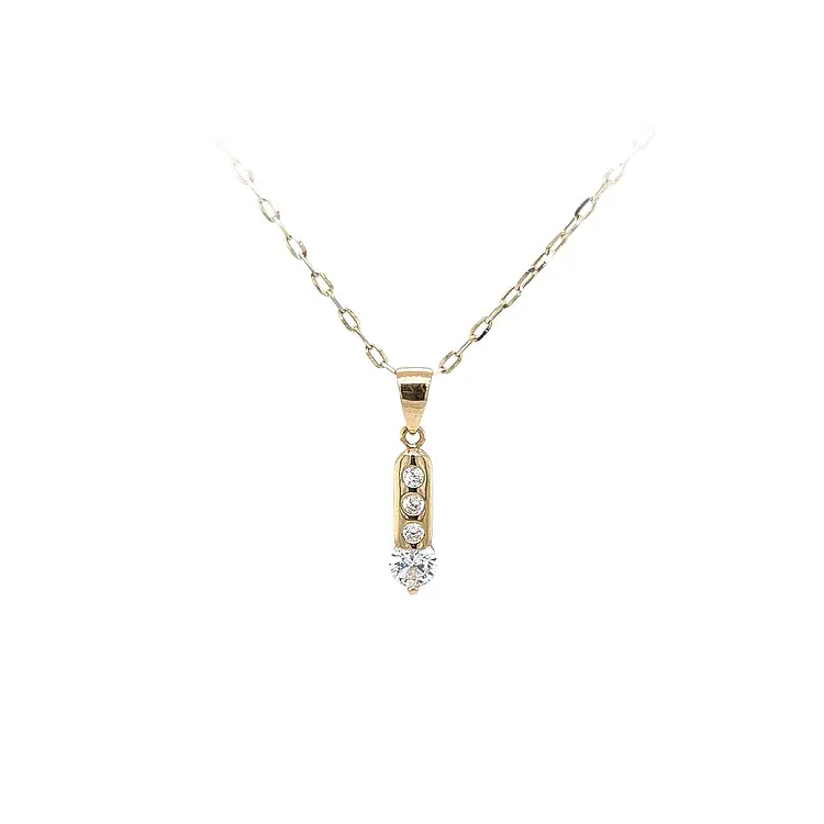 锆石黄金吊坠