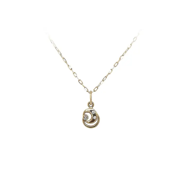 锆石黄金吊坠