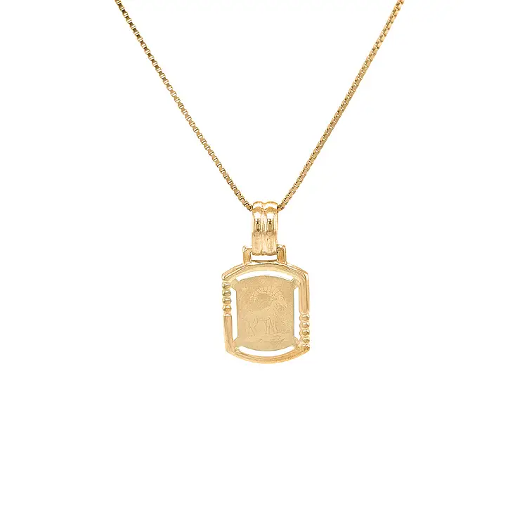 摩羯座黄金吊坠